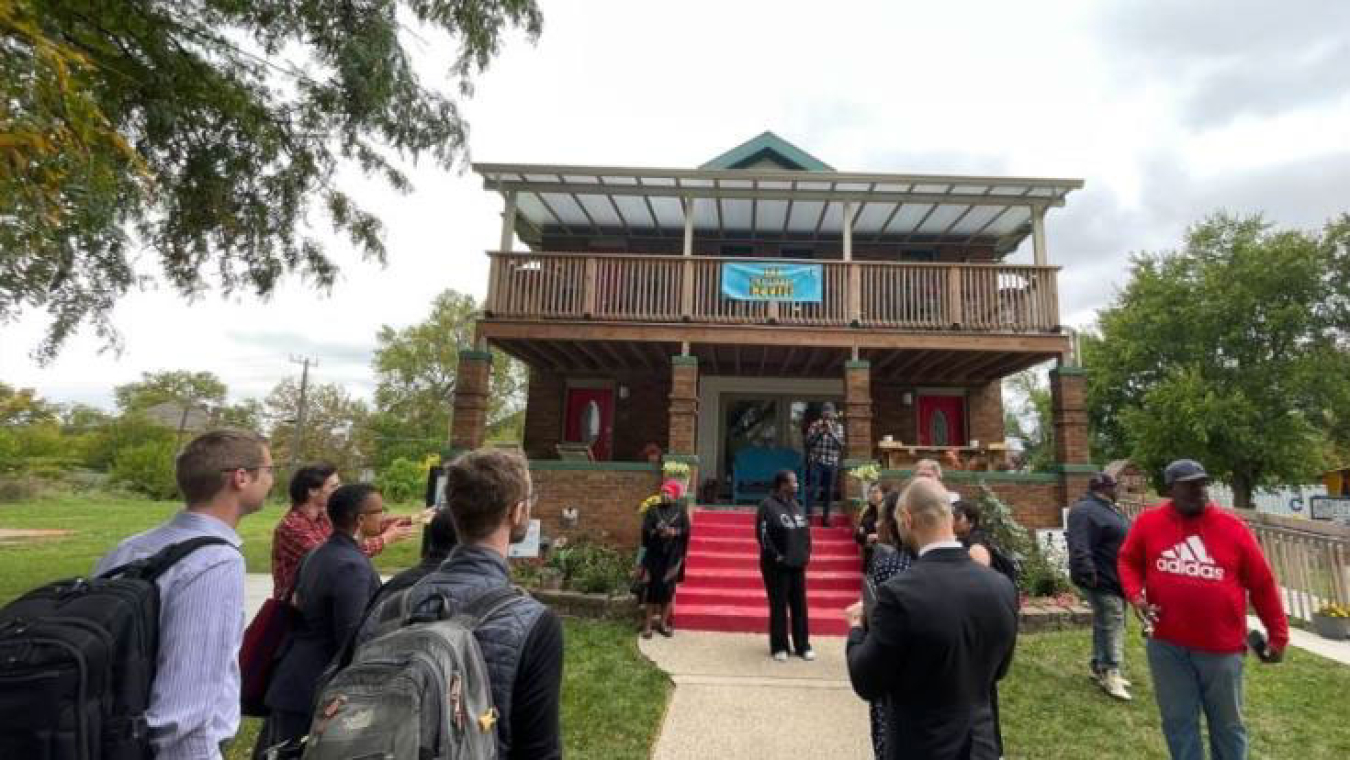 Community members gathered in Highland Park, Michigan