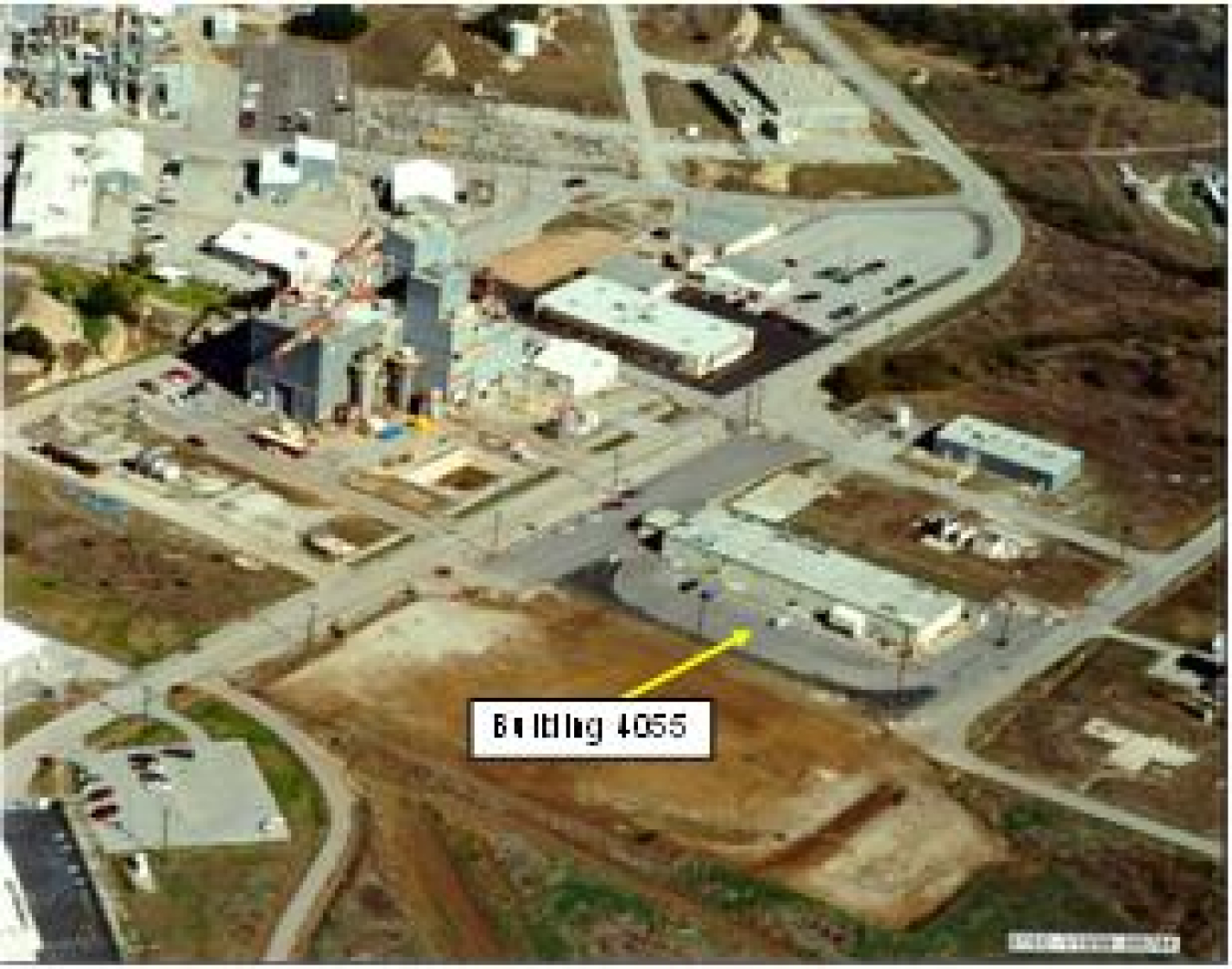 Aerial view of building 4055