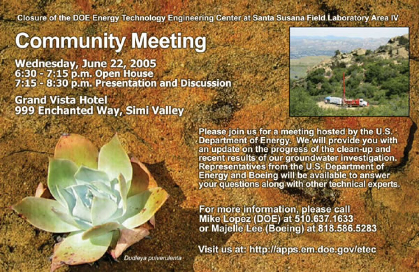Invitation Card for June 2005 Public Meeting