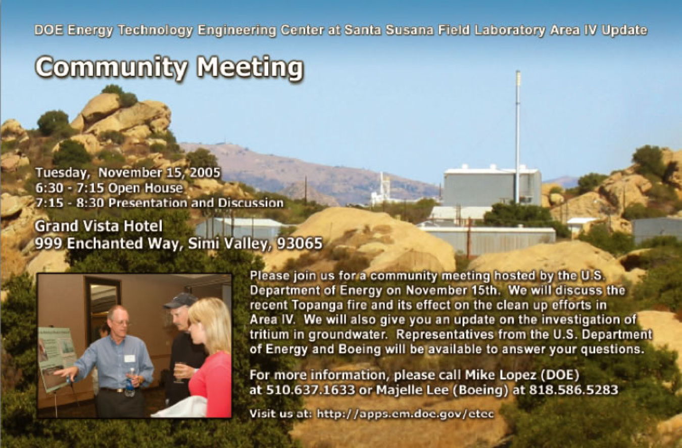 Invitation Card for November 2005 Public Meeting