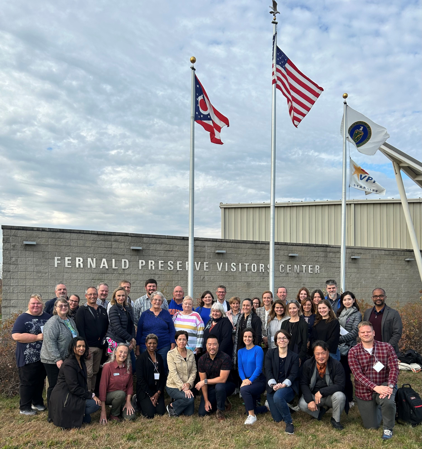 Group photo Forum on Stakeholder Confidence at the Fernald Preserve Visitors Center 