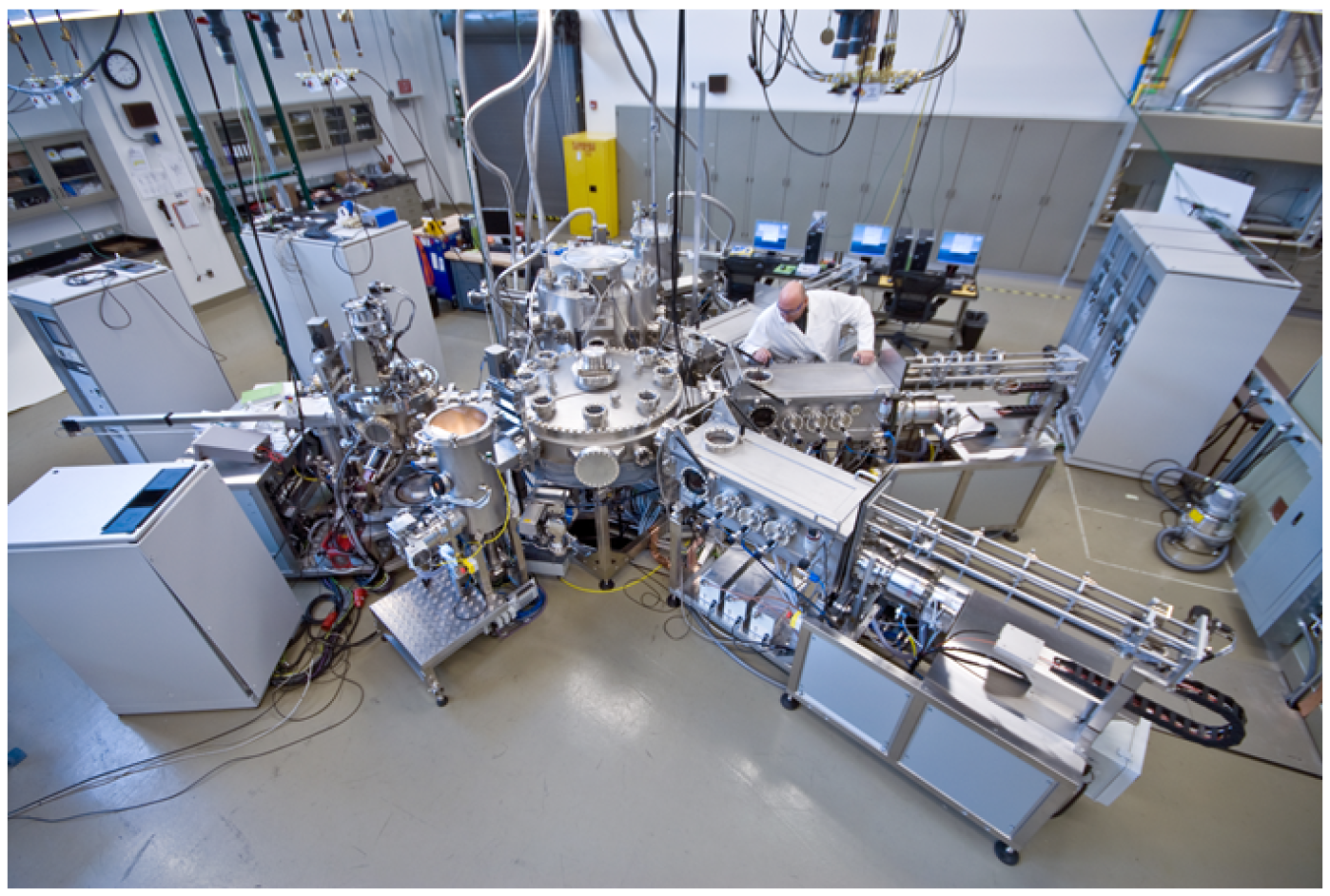 Aerial view of a technology in a laboratory.