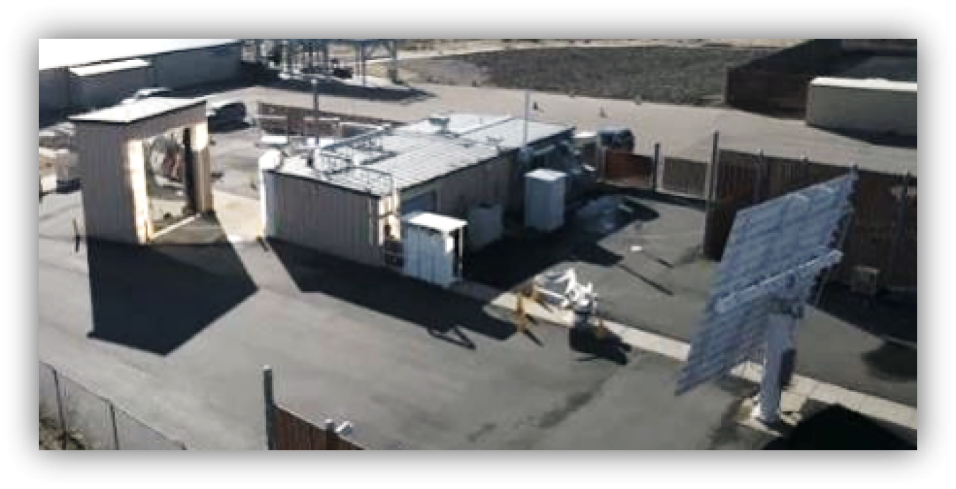 Aerial view of NREL's High Flux Solar Furnace facility