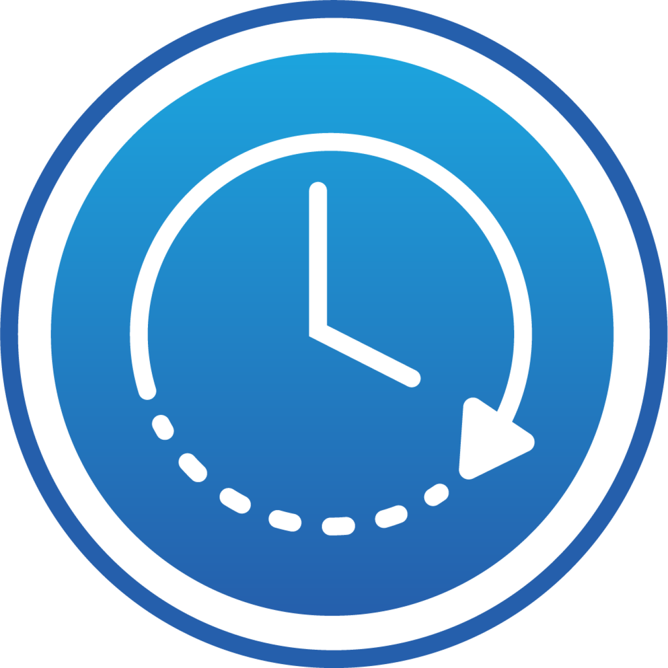Icon with a clock