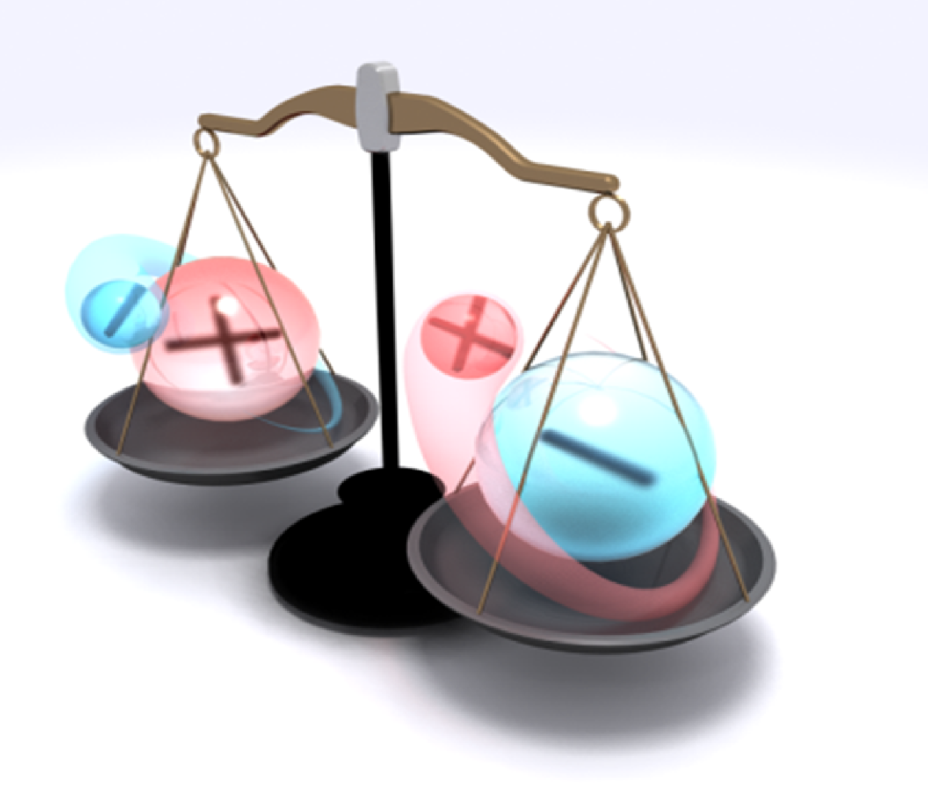 The weight of antihydrogen atoms (a positively charged positron or anti-electron orbiting a negatively charged antiproton) balances the weight of hydrogen atoms (a negatively charged electron orbiting a positively charged proton).