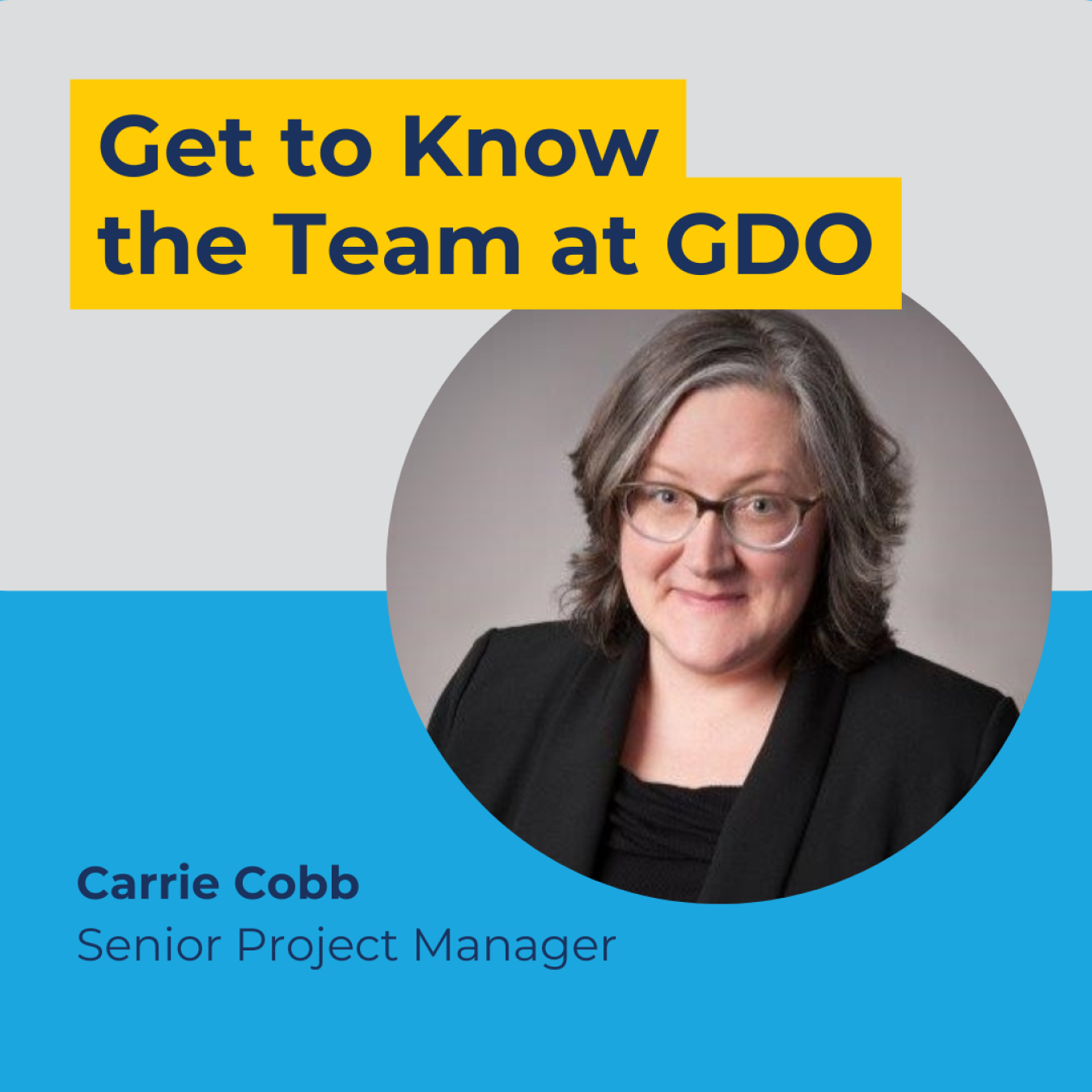 Get to Know the Team at GDO. Carrie Cobb, Senior Project Manager