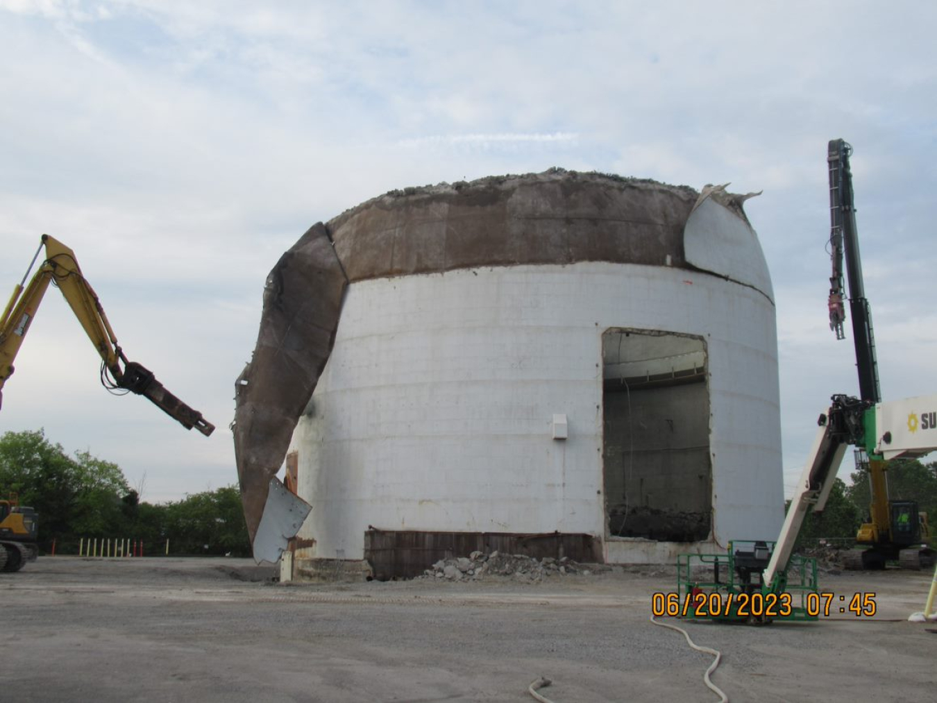 Deconstruction of the dome.