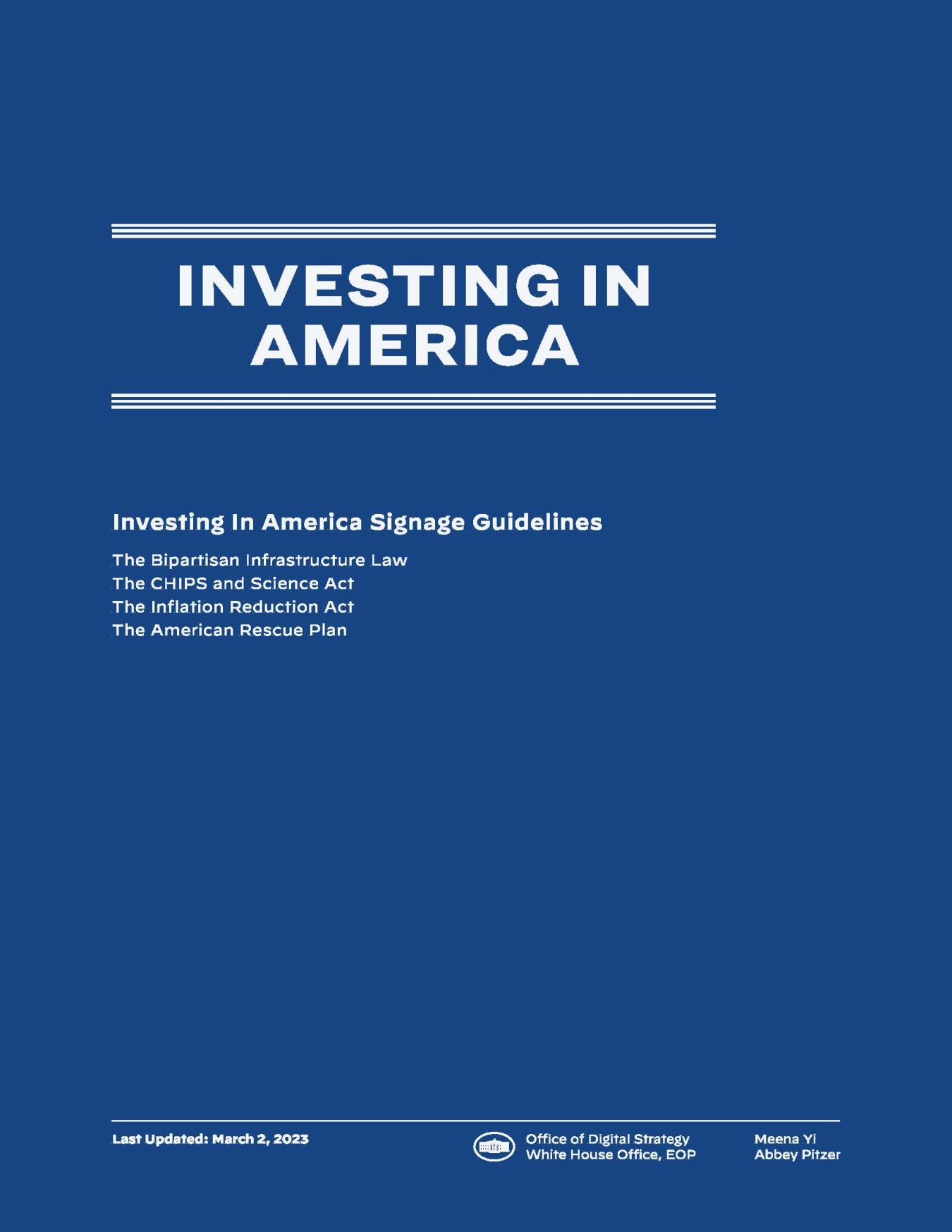IIA Signage Guidelines Cover Page