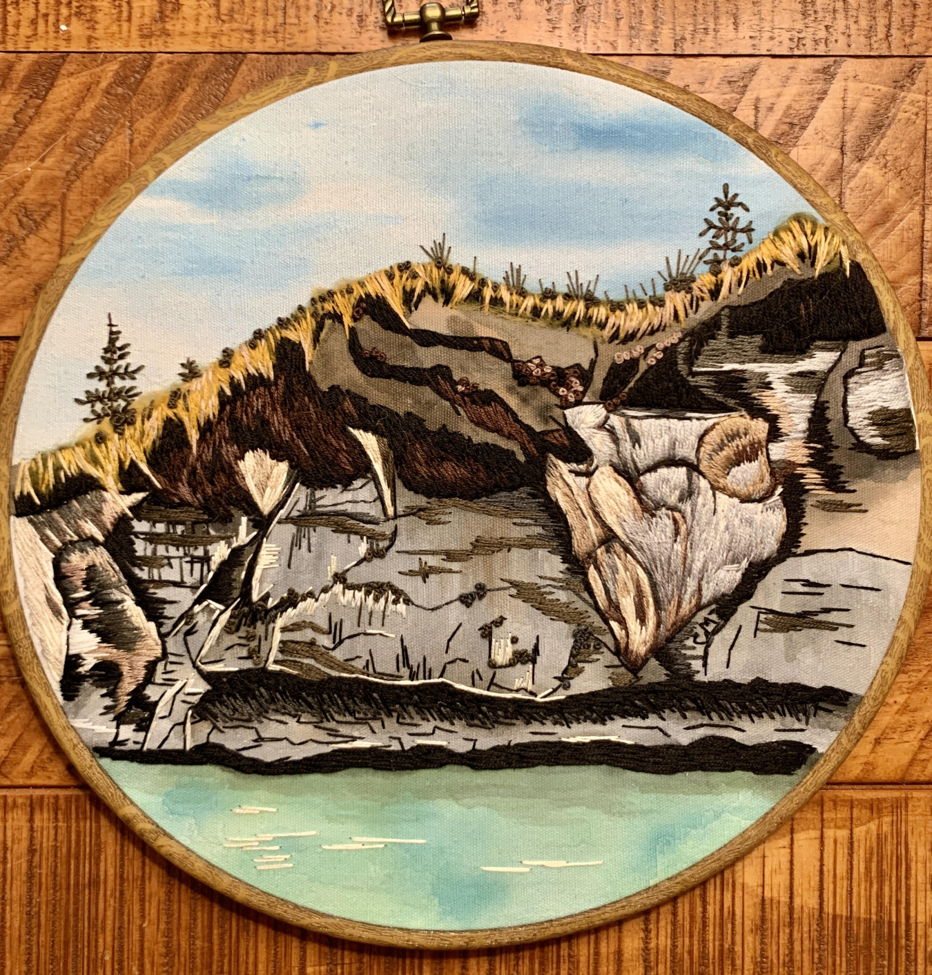 "Ice Wedges" embroidery by Dr. Colleen Iversen.
