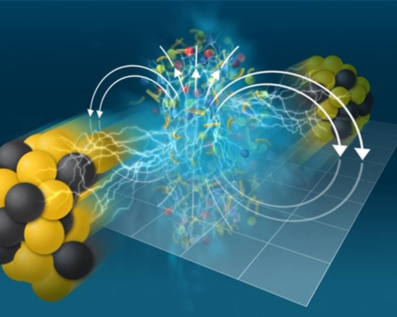 Collisions of heavy ions generate an immensely strong magnetic field that in turn induces electromagnetic effects in the quark-gluon plasma, a “soup” of quarks and gluons liberated from the colliding protons and neutrons.
