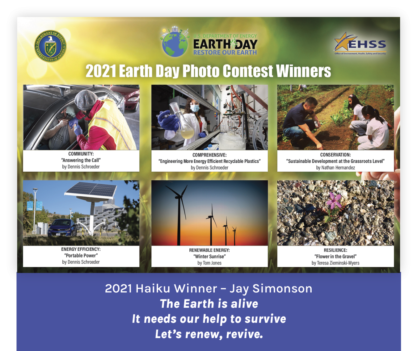 2021 Earth Day Photo and Haiku Winners
