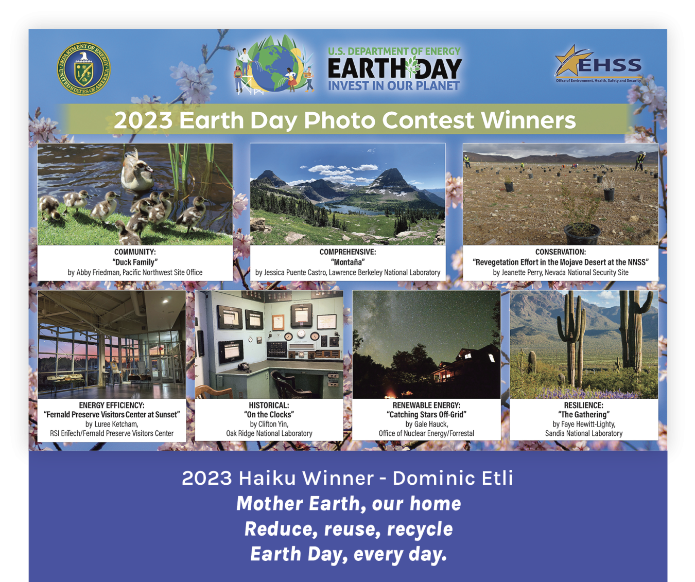 2023 Earth Day Photo and Haiku Winners