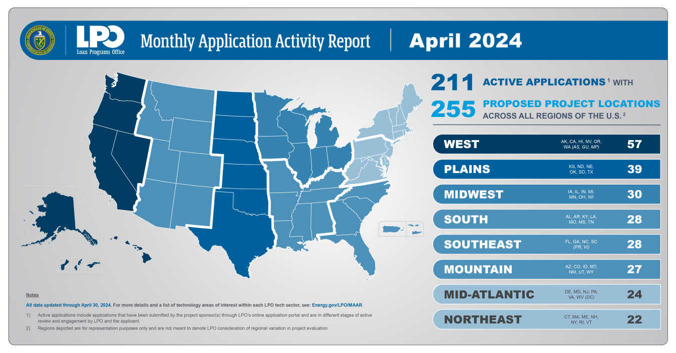 April 2024 MAAR Map of applicant project locations