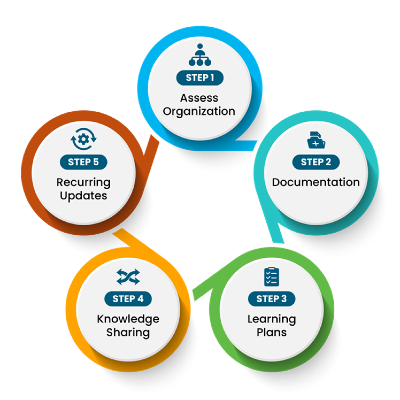 Illustration of the five-step plan from the comprehensive toolkit