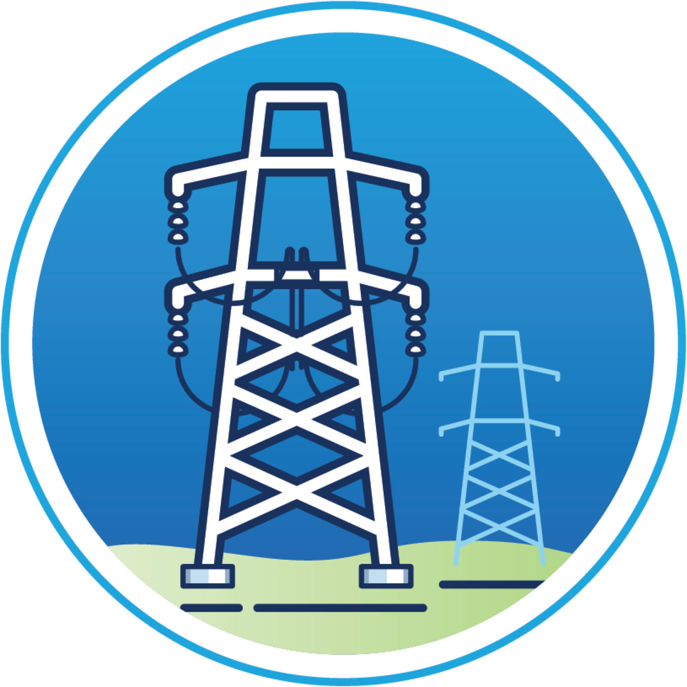 Illustration of transmission towers