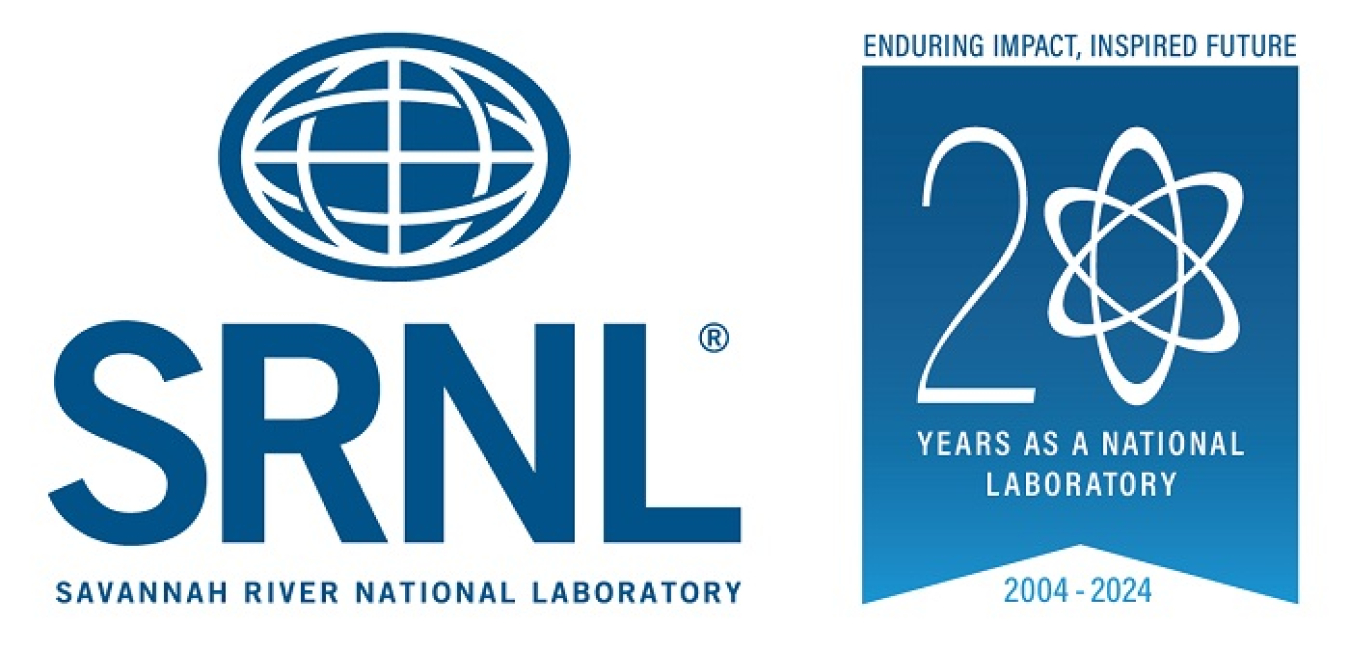 A logo of SRNL's 20th anniversary celebration
