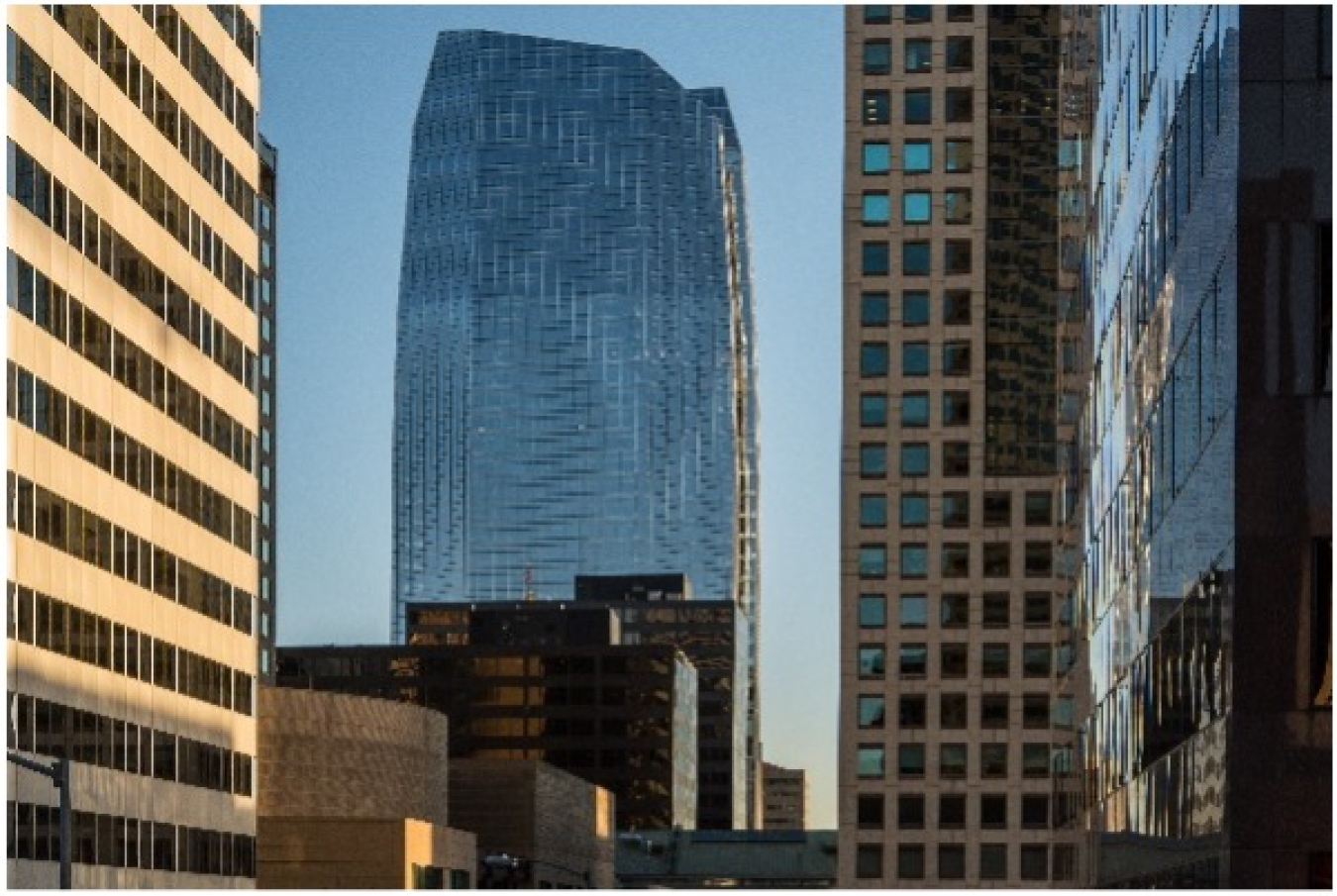 Several skyscrapers in downtown Denver.