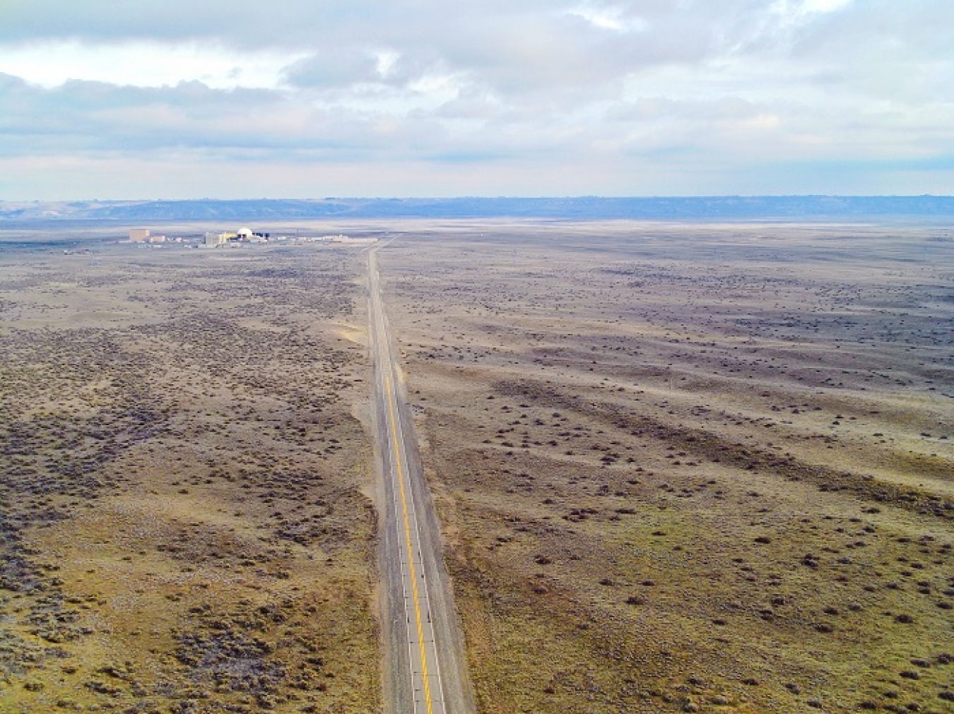 Open land with road down the middle