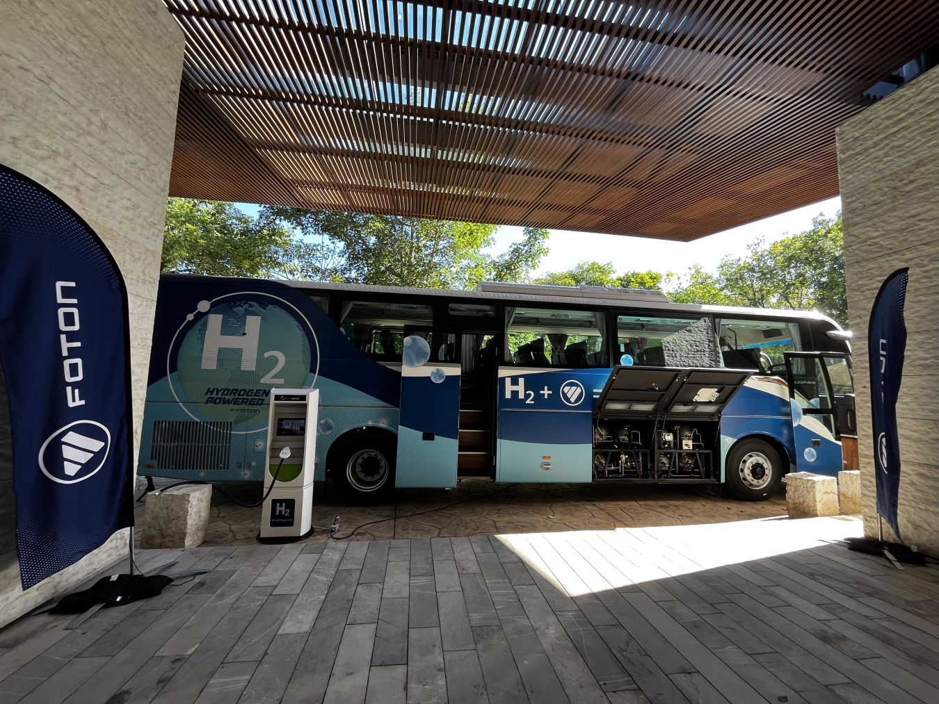 Mexico's first hydrogen fuel cell electric bus.
