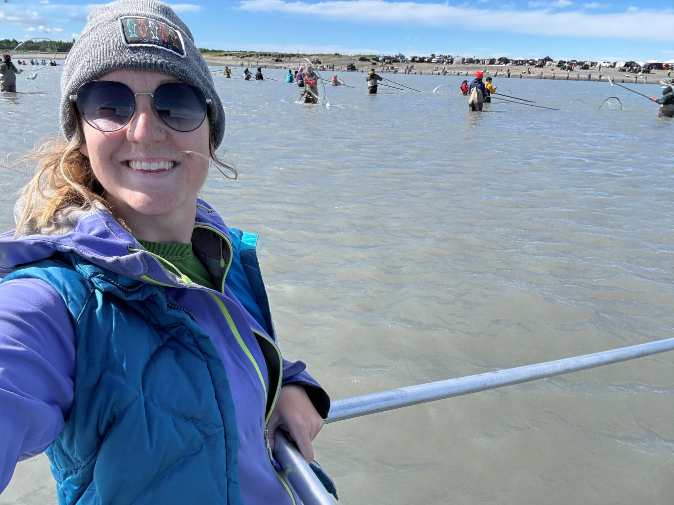 Taylor Asher, dipnetting in Kasilof in July 2024.
