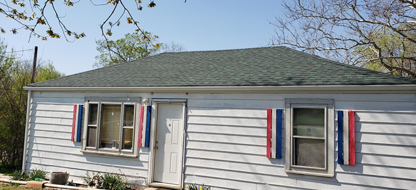 The new roof and gutters on this old home were installed by the Jefferson Franklin Community Action Corporation. Photo from Jefferson Franklin Community Action Corporation