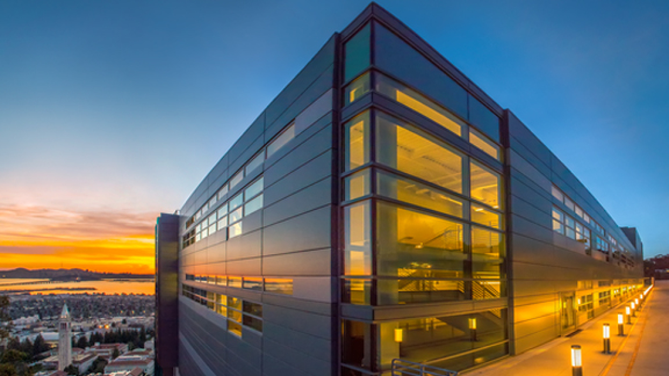 At the National Energy Research Scientific Computing Center, the air cooling grates, just below the windows on the left take in the naturally cool breezes from the San Francisco Bay in the background to chill the two supercomputers and massive data center inside on the lower levels.