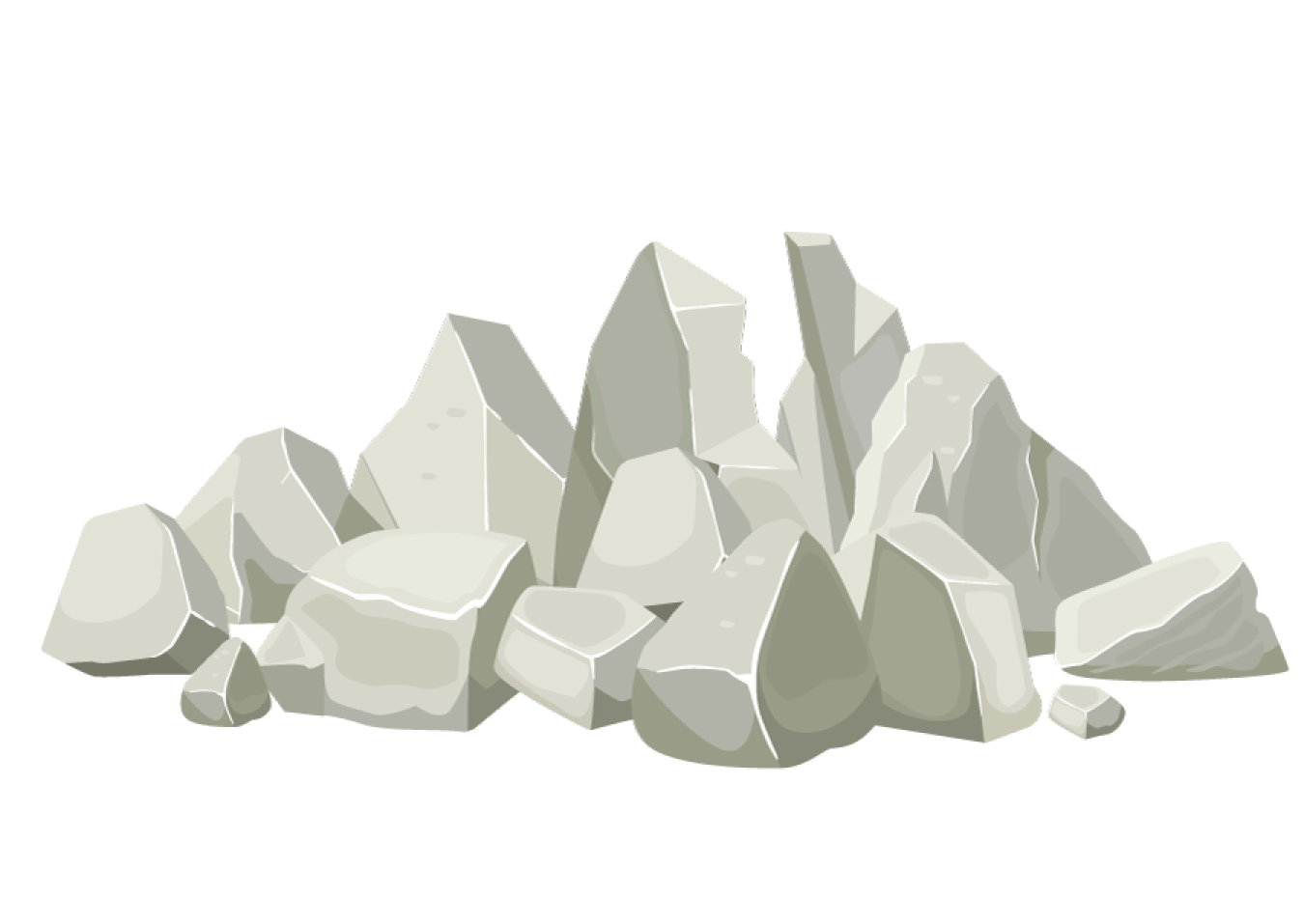 a graphical depiction of mined quartz