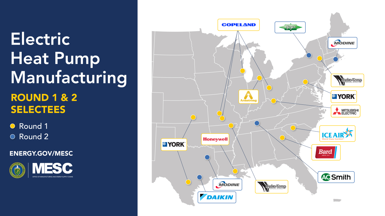 Rounds 1 and 2 Heat Pump Map