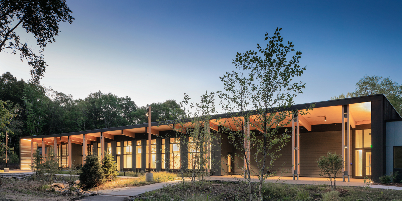 The Westwood Hills Nature Center in St. Louis Park, Minnesota, was designed as a net zero energy building with geothermal heat pumps providing heating and cooling.