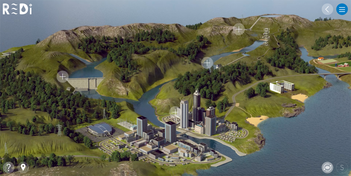 Screenshot of REDi Island's The Hills region