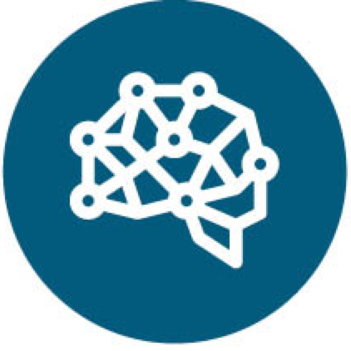An icon of a brain made up of dots and connecting lines