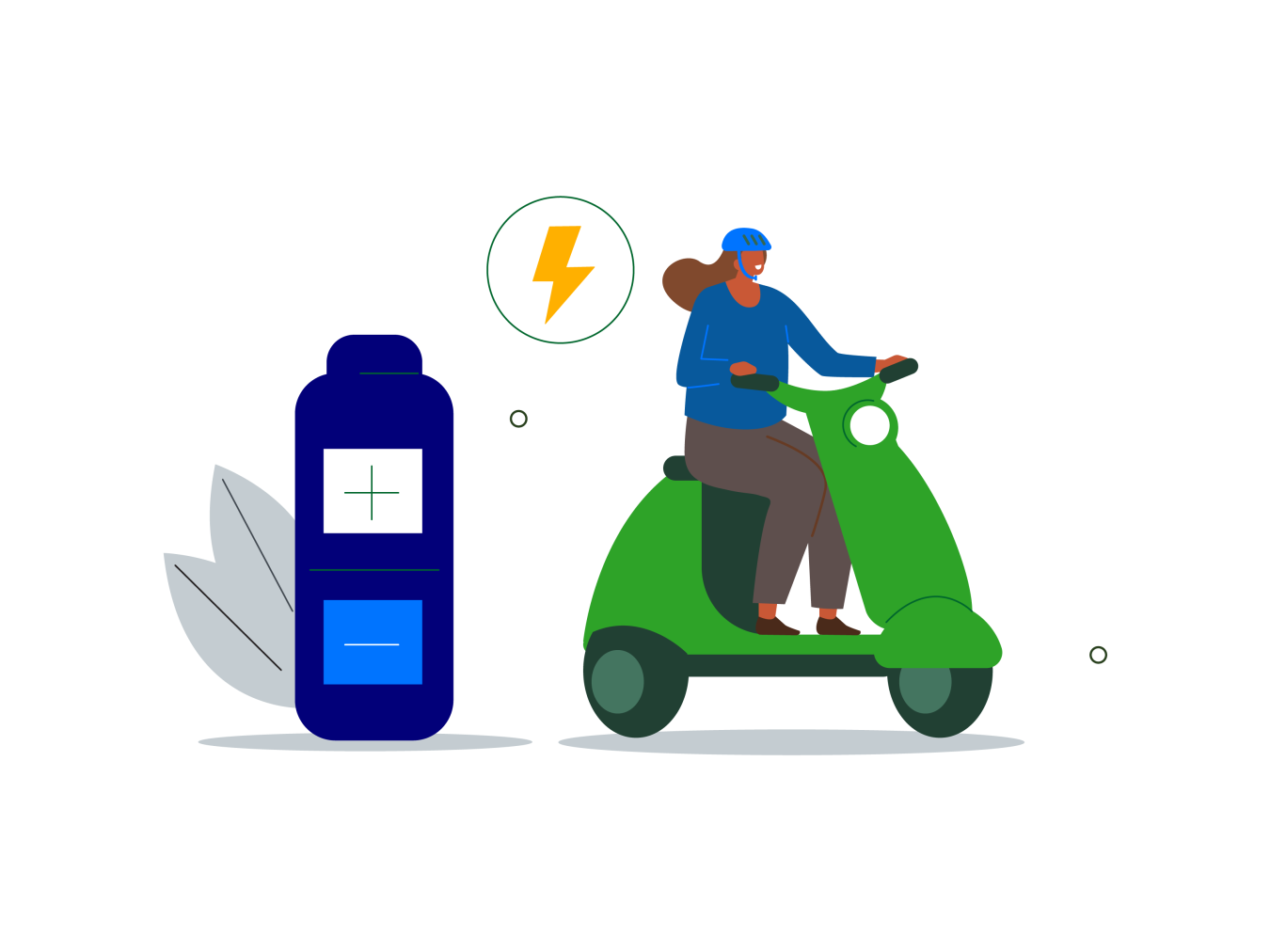 Savings hub moped graphic
