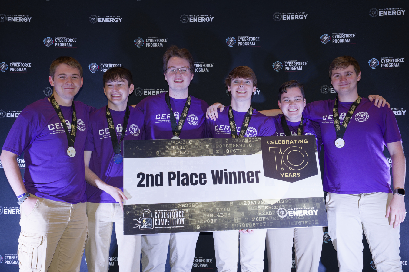 Second-place winners at the Cyberforce Competition