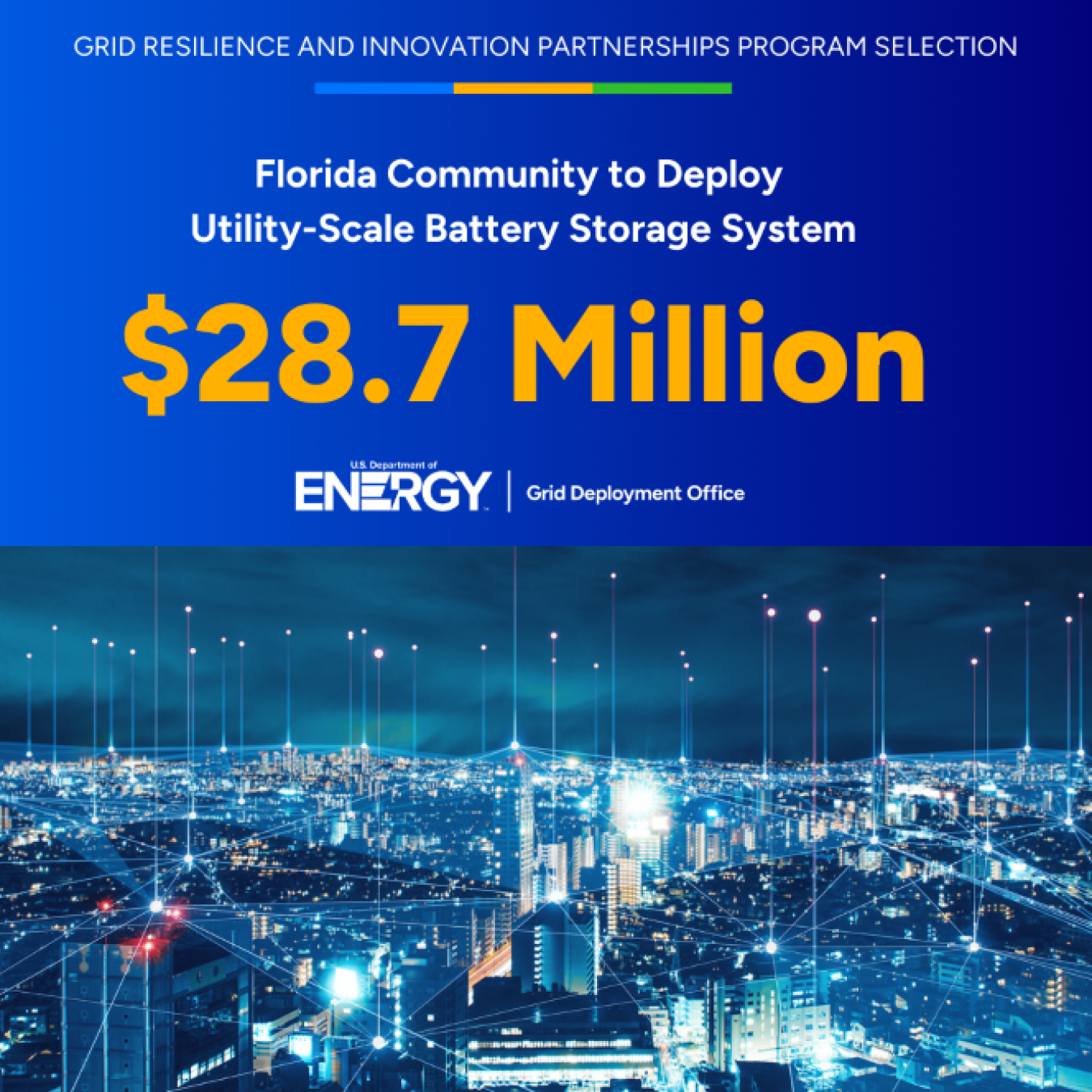 $2.87 million for Florida Community to develop Utility-Scale Battery Storage System. Cityscape.