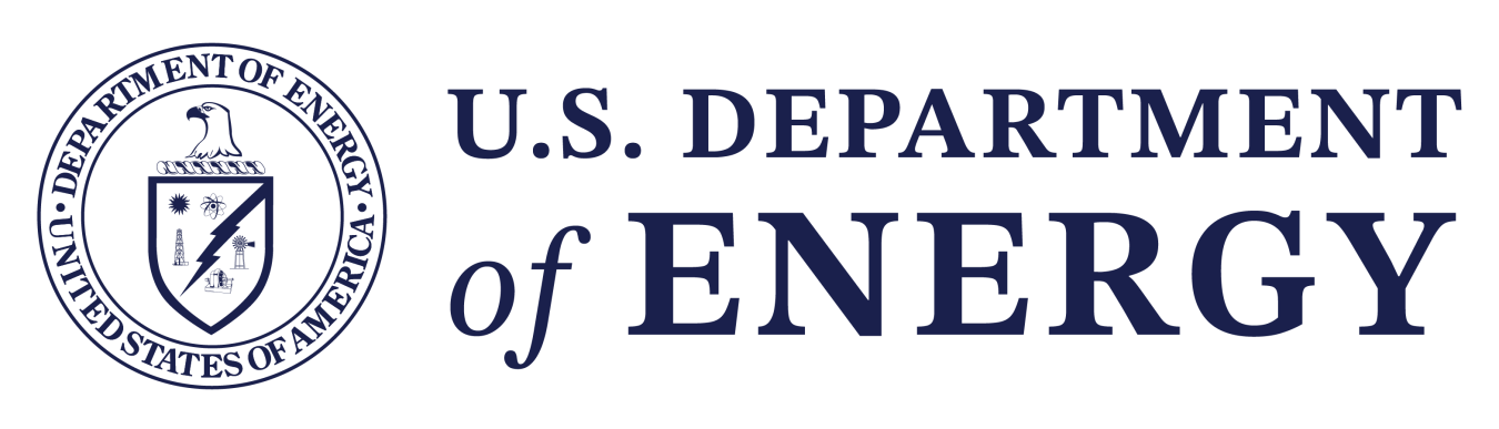 DOE Seal with blue lettering