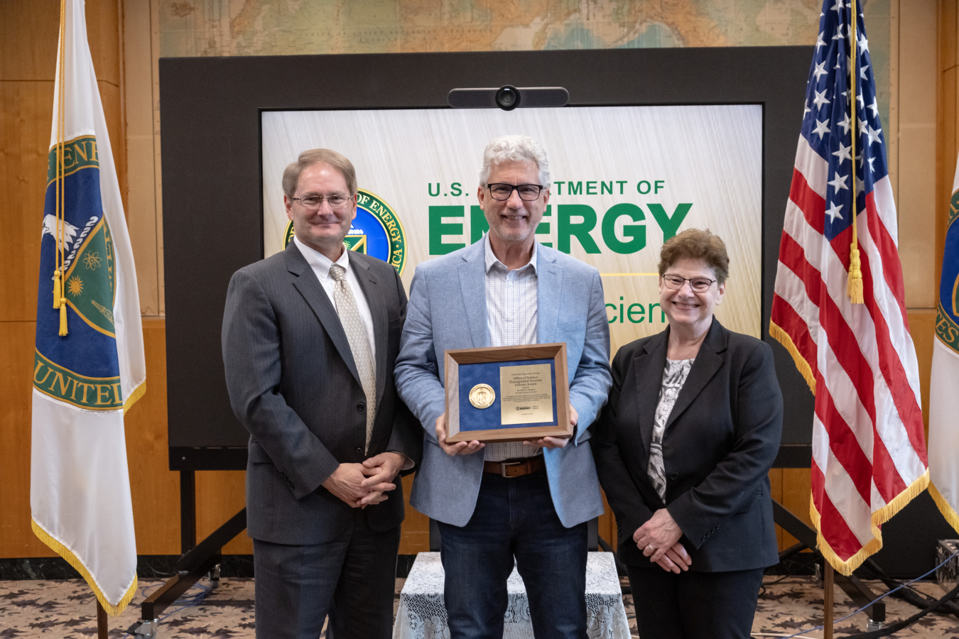 Gerald Tuskan being honored as a 2024 Office of Science Distinguished Scientist Fellow. 