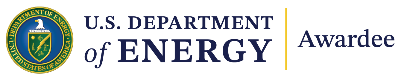 Horizontal Awardee Graphic Blue Text with Seal