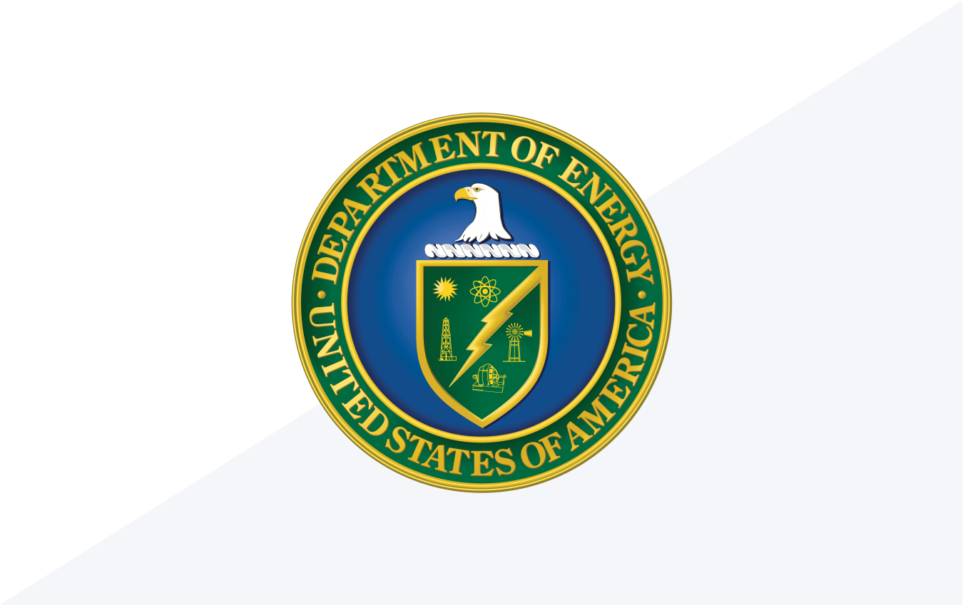 DOE Full Seal on white gray background