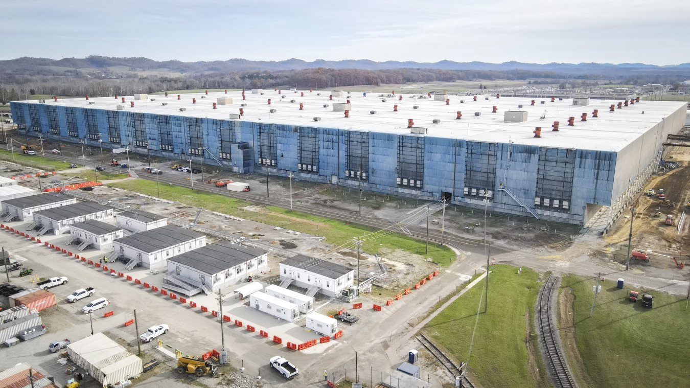 An aerial view of a Portsmouth Site facility 