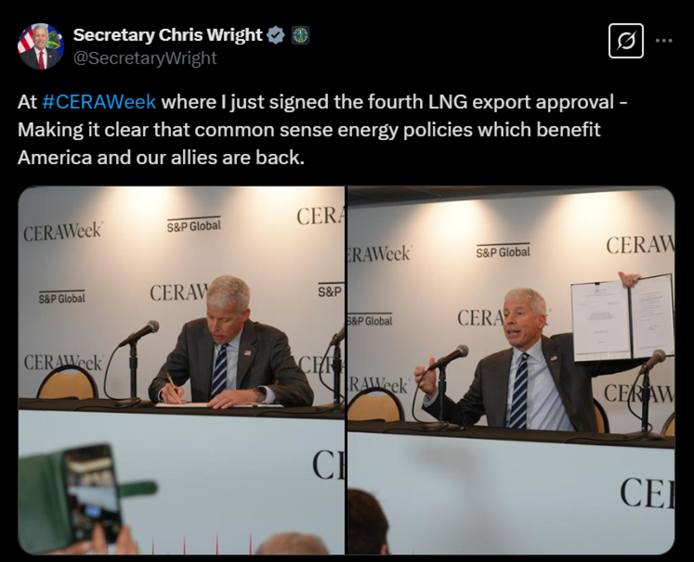 Secretary Wright CERWeek 2025