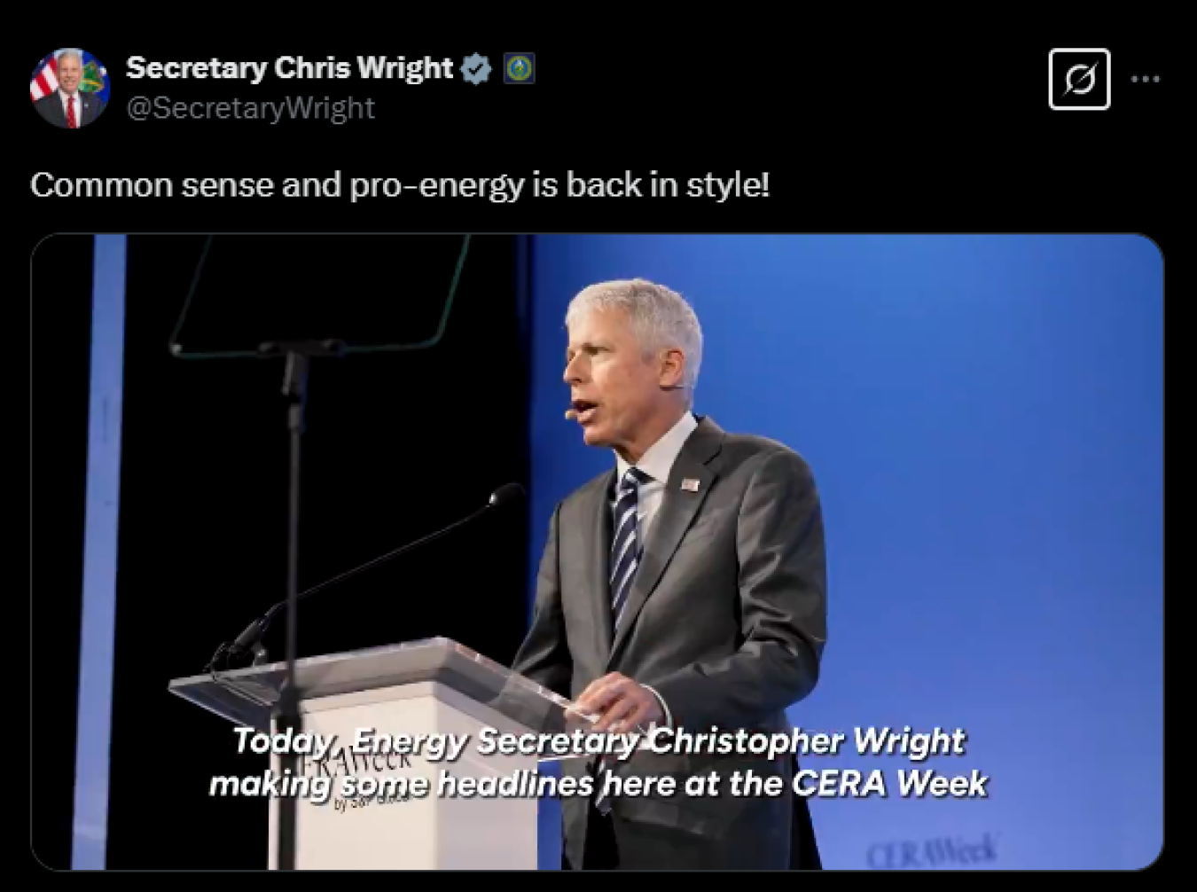 Secretary Wright CERWeek 2025