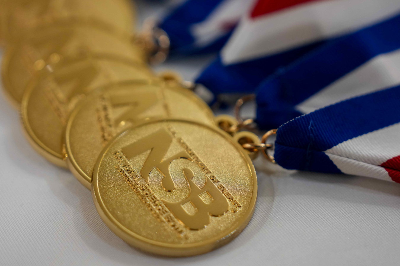 National Science Bowl medals for the final academic round during the 2025 National Science Bowl® Monday, April 28, 2025, in Washington, DC.