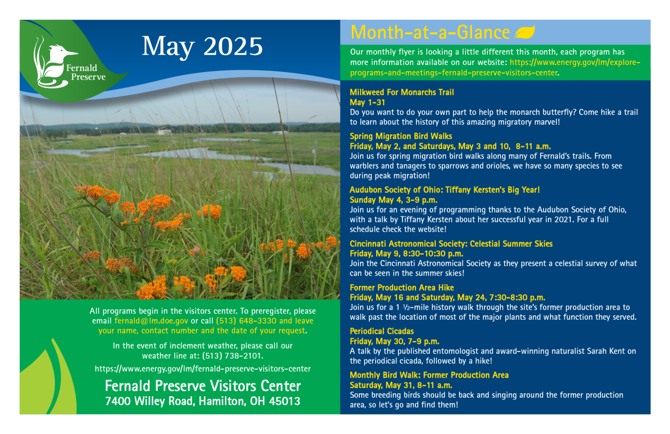 Fernald Preserve May 2025 Monthly Events image