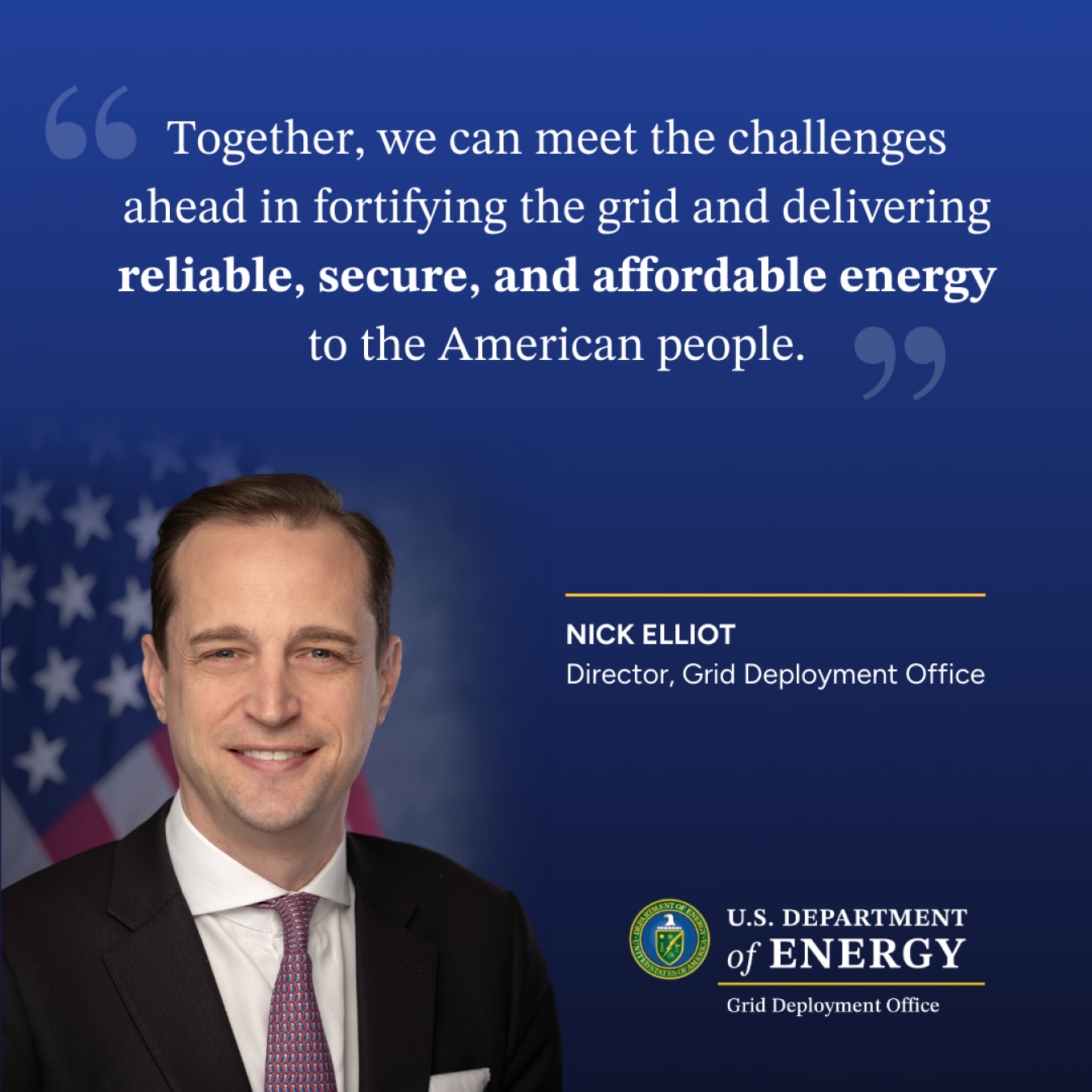 Quote Graphic featuring GDO Director Nick Elliot