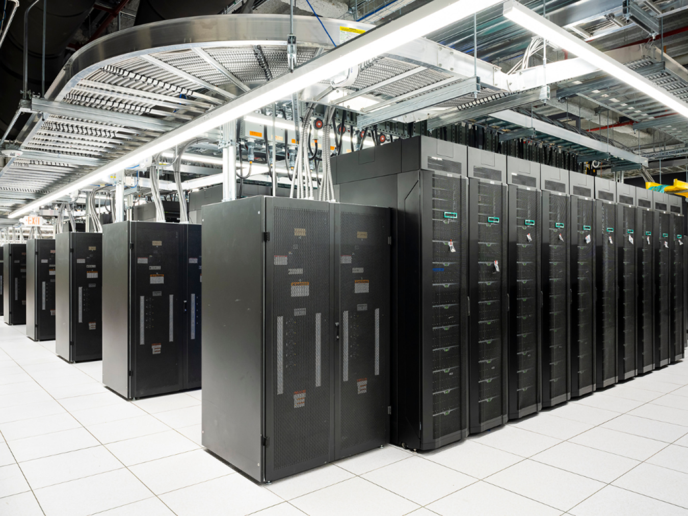 Image of servers at a data center