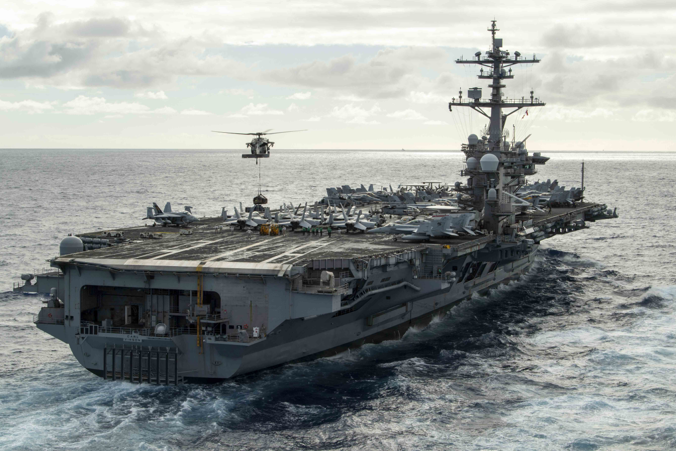 Carrier with Helo takeoff