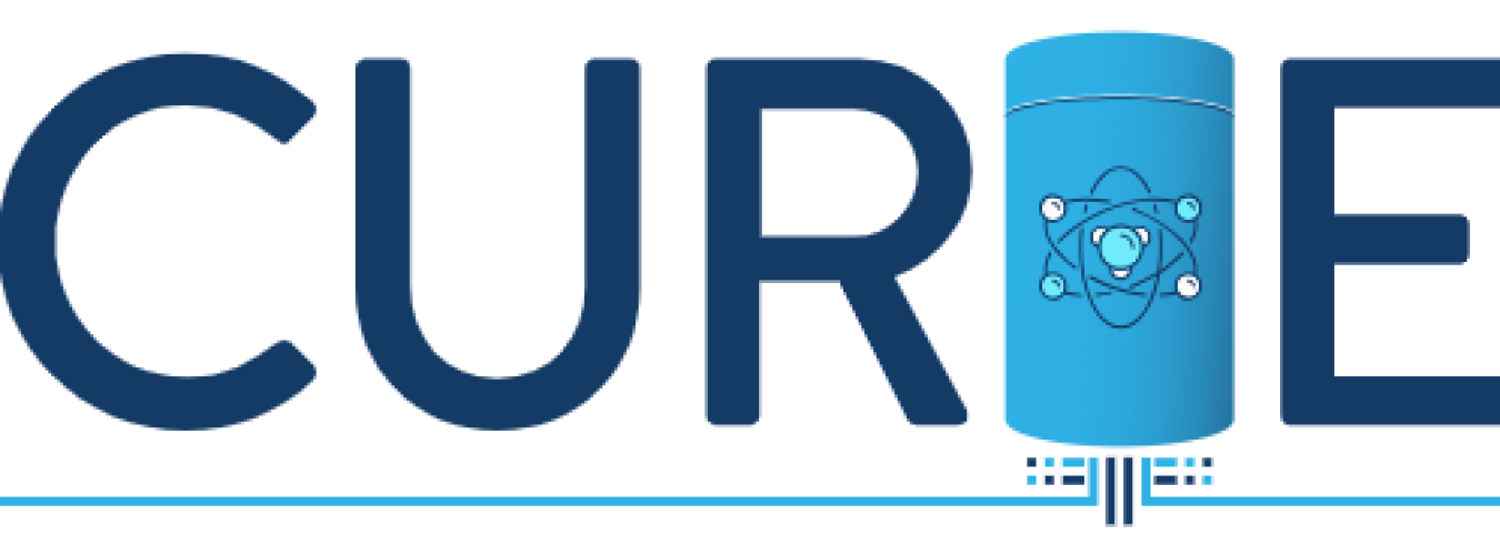 A digital logo with the letters CURIE