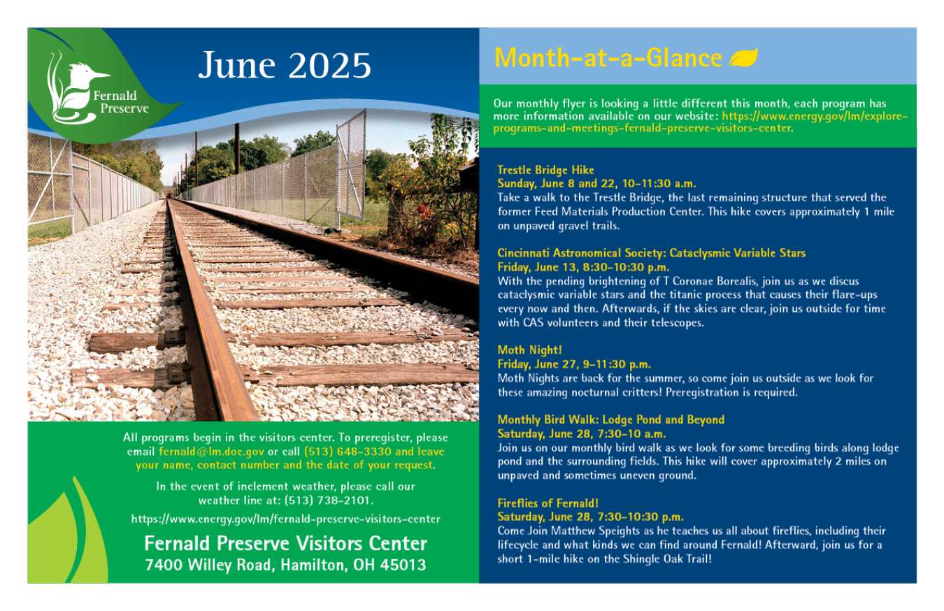 Fernald Preserve June 2025 Monthly Events image
