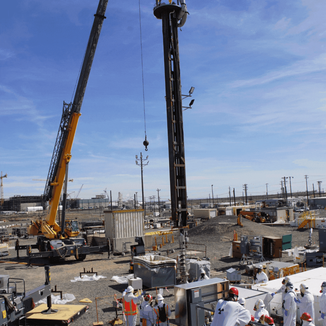 Rotating images of a pump being used at the Hanford Site