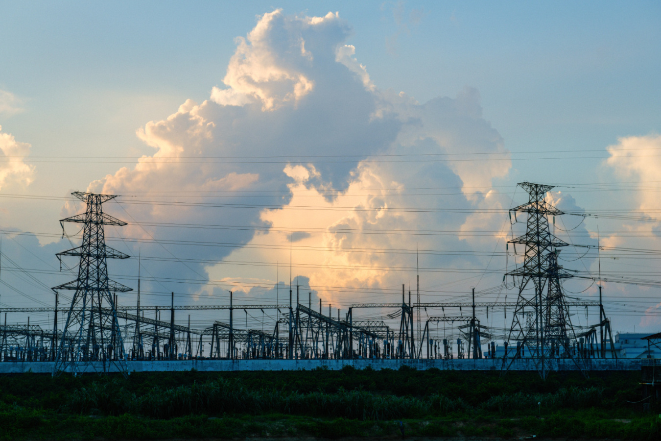 Powerlines run along the horizon.
